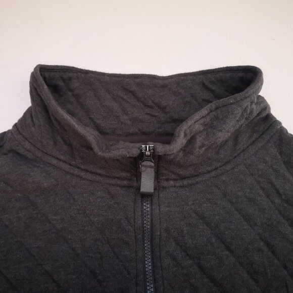 Eddie Bauer Ladies Full Zip Dark Grey Quilted Look Jacket - Picture 4 of 11